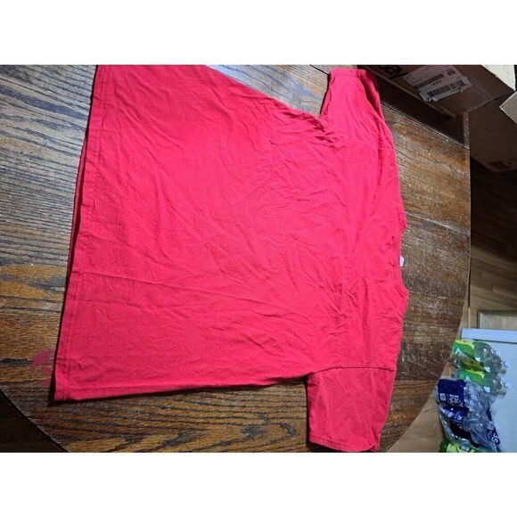 Large Fruit of the Loom Cotton Christmas Holiday Santa Short Sleeve Tee TShirt - Picture 3 of 3